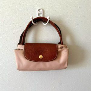 Longchamp mini tote with short strap